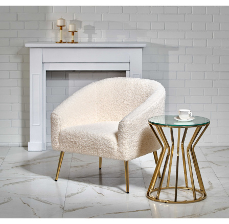 GRIFON fotel, krémszínű