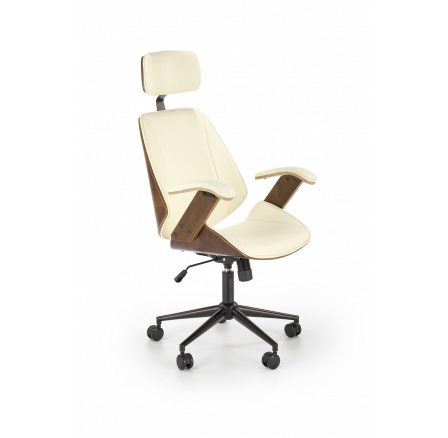 IGNAZIO irodai szék, Dió/Krém