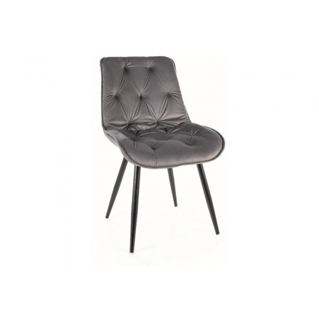 KRZESŁO CHERRY II VELVET CZARNY STELAŻ/SZARY BLUVEL 14