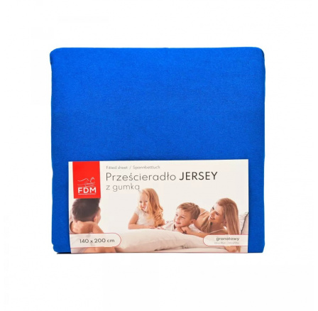 Prześcieradło JERSEY granatowe - 80 x 200