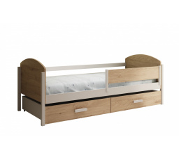 Gyerekágy Kalia 180x80 Fehér+Tölgy