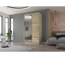 Tolóajtós szekrény tükörrel ESTI 120 Sonoma+Sonoma