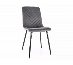 Étkezőszék DAREN VELVET, Szürke Bluvel 14/Fekete