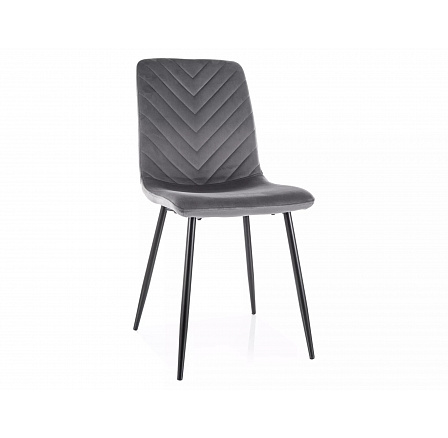 Étkezőszék DAREN VELVET, Szürke Bluvel 14/Fekete