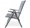 Zahradní židle, kov, síťovina, šedá, AZC-S1116 GREY
