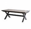 Zahradní stůl rozkládací 200-260x100cm, hliník, slinutá keramika, šedá, AZT-G1920 GREY