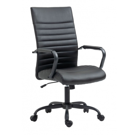 Irodai szék FB14-FXJG, fekete ökobőr