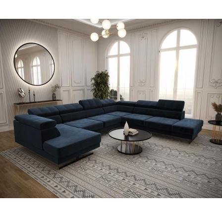 NAROŻNIK EMPORIO MAX II 300X350X180 - prawa , Odcienie granatu
