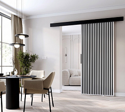 Posuvné dveře STANDART MIX L80, Bílá/Černá