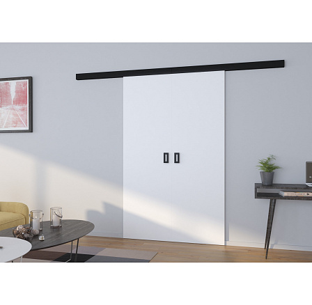 Kétszárnyú tolóajtó falra TOPPO 120 Fehér+Fekete