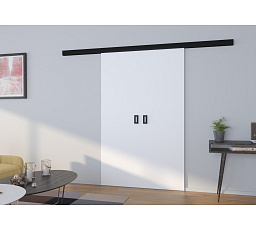 TOPPO 160 fehér+fekete kétszárnyú tolóajtó falra szerelhető