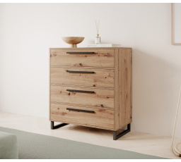 Komód ARIA fiókokkal Artisan+Fekete