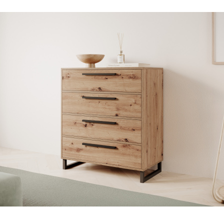 Komód ARIA fiókokkal Artisan+Fekete