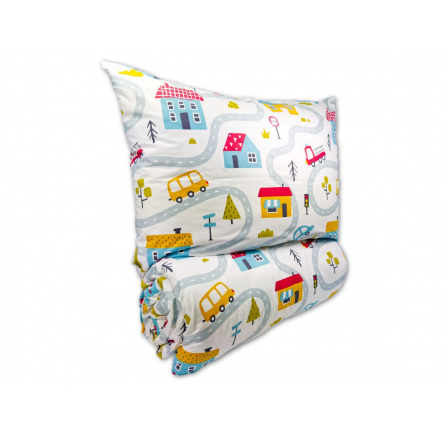 Bavlněné dětské povlečení 140x200, 70x90cm Městečko