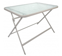 Formentera asztal edzett üvegből bézs