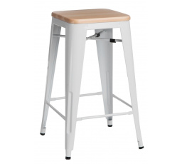 Paris Wood bárszék 65 cm fehér természetes fenyő