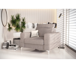 FOTEL TAPICEROWANY MALIBU 104 CM - Odcienie szarości