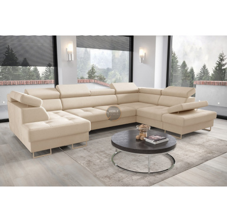 NAROŻNIK GALAXY MAX II Z FUNKCJĄ SPANIA 210x350x165 - Odcienie beżu , prawa NAROŻNIK GALAXY MAX II Z FUNKCJĄ SPANIA 210x350x165 - Odcienie beżu , prawa
