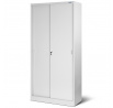 Fém irodai szekrény tolóajtókkal KUBA, 900 x 1850 x 400 mm, szürke