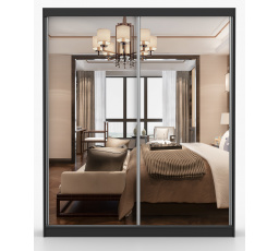 MULTI 20 gardróbszekrény - 183 cm, Fekete