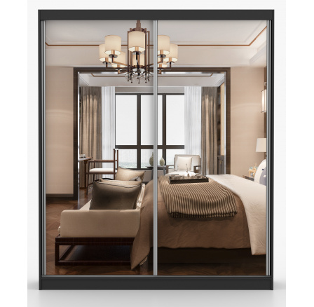 MULTI 20 gardróbszekrény - 183 cm, Fekete