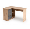 BEGA íróasztal, Artisan Tölgy/Grafit UNI
