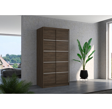 Tolóajtós szekrény RIVA 100 Choco+Choco