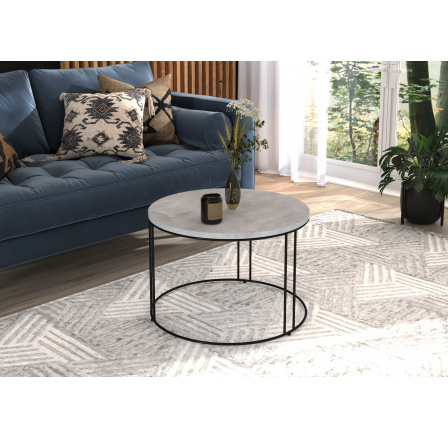 NOEL dohányzóasztal Fekete+Beton