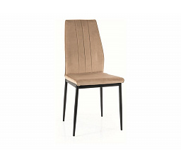 ATOM VELVET étkezőszék, Bézs Bluvel 28/fekete matt
