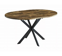 GASTON 100 étkezőasztal, Vintage Dió/Fekete matt