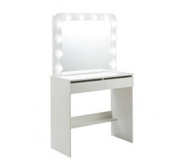 Fehér T1-FXJG világítással ellátott fésülködőasztal