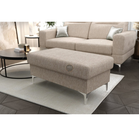 PUFA ZE SCHOWKIEM MALIBU 100x55 CM - Odcienie beżu