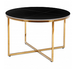 Stolik Ceramiczny MARINE Czarny Marmur Mat/Złoty