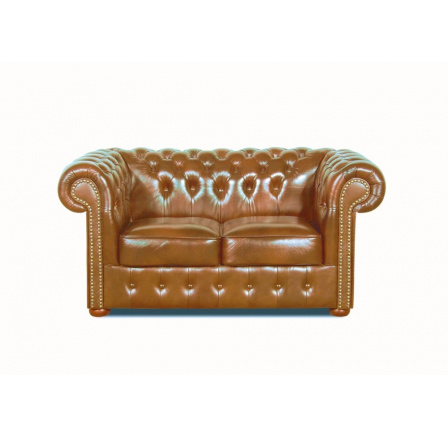 Pohovka Chesterfield Classic 2 kůže koňak Pohovka Chesterfield Classic 2 kůže koňak
