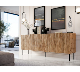 JUNGLE 190 komód, matt wotan tölgy/matt fekete