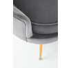AMORINITO fotel, szürke/arany