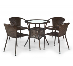 MIDAS kerti asztal, barna-fekete