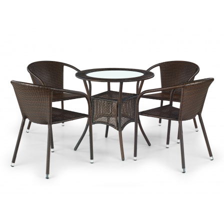 MIDAS kerti asztal, barna-fekete