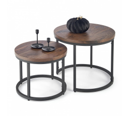 OREO konferencia asztal szett, dió/fekete