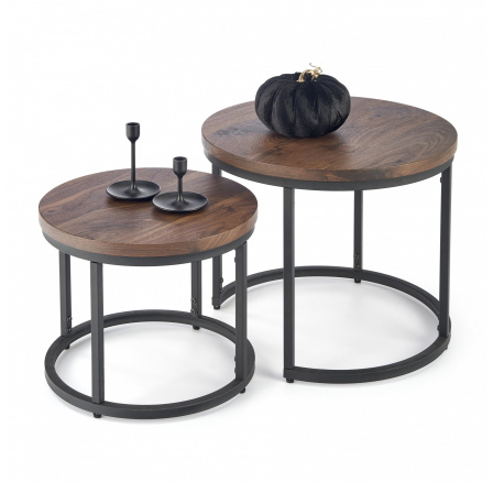 OREO konferencia asztal szett, dió/fekete