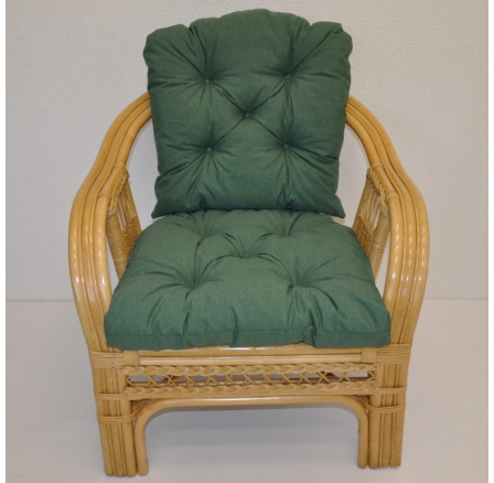 Polstr na křeslo Rio De Janeiro látka tmavě zelený melír
