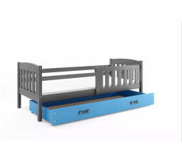 KUBUŚ PARTEROWE RAMA GRAFIT SZUFLADA NIEBIESKI 80 X 160 KPL