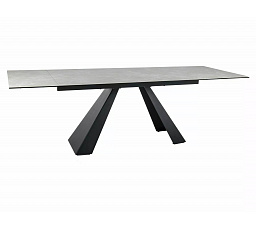 SALVADORE CERAMIC étkezőasztal, Gyémánt krém matt/Fekete matt