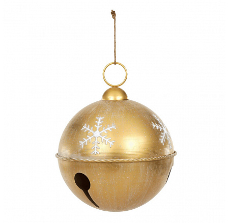 Csengő zsinóron - GIGA, átm. 60 cm, fém, arany színű Csengő zsinóron - GIGA, átm. 60 cm, fém, arany színű