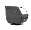 Polohovací křeslo, elektrické zabudované ovládání, šedá, látka, TV-7089 GREY2