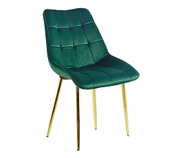 Velvet zöld szék / arany lábak J262-1