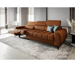 SOFA PORTO III RELAX 263 CM SKÓRA NATURALNA - Skóra koniak , Strona lewa