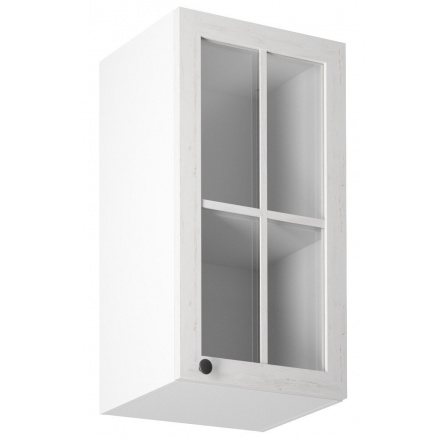 Konyhai felső szekrény PROWANSJA G40S - Jobbos, Fehér/Andersen fenyő