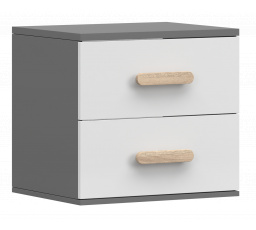 SMYK II - 22 éjjeliszekrény - Szürke/Fehér/Sonoma
