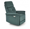 SEMIR dönthető fotel USB-vel, Sötétzöld